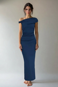 "Alina" Maxi Dress in Dunkelblau