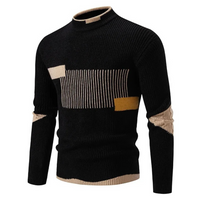 Reymond™ Lässiger Strickpullover in Geometrisches Schwarz