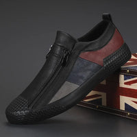 Paul | Herren Leder Slip-Ons im klassischen Stil in Black / Black
