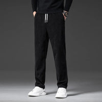 Lukas | Carmine Klassische Cordhose Herren Look in Schwarz