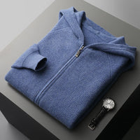 Valletta Cashmere Hoodie in Blau