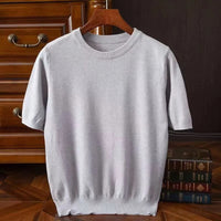 Lukas | Giovanni Kaschmir Tee für elegante Herren in Grau