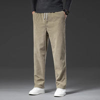 Lukas | Carmine Klassische Cordhose Herren Look in Khaki