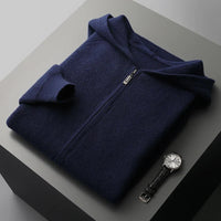 Valletta Cashmere Hoodie in Marineblau