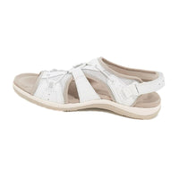 Heidi - Damen Sandalen mit Klettverschluss und Mesh-Einsätzen in Weiß