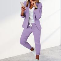 Victoria | Zweiteiliger Blazer Hosenanzug in Lila