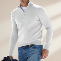 Herren V Ausschnitt Pullover Strickpullover Langarm Casual in Weiß