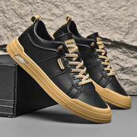 Jonas | Elegante Leder-Sneaker für Herren von Waltherhaus in Schwarz