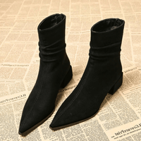 Abigail | Blockabsatz Gepolstert Stiefel in Schwarz