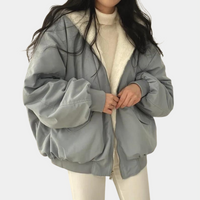 Wibke | Oversized Winterjacke gefüttert in Grau