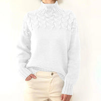 Elva | Gemütlicher Damen-Rollkragenpullover in Weiß