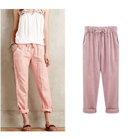 Ulkka | Damen Sommer Bequem Hosen | Leicht in Rosa