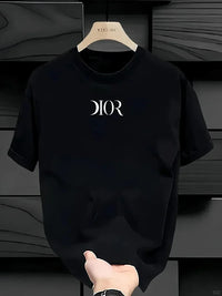 Women's T-Shirt Round Neck T-Shirt Pure Cotton Casual Wear Cotton T-Shirt in Schwarz