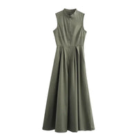 Zaira | Elegantes Maxikleid in Olivgrün